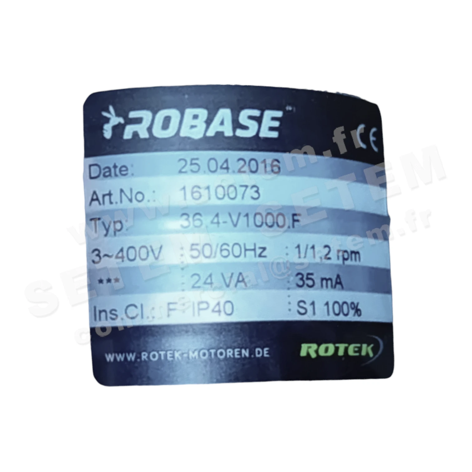 5781001000-MOTOREDUCTEUR* 36.4V1000.F ROTAFIL