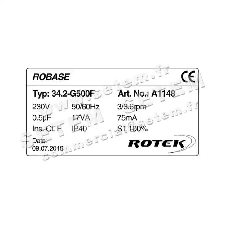 5781001148-MOTOREDUCTEUR 34.2.G500.F ROTEK A1148  5