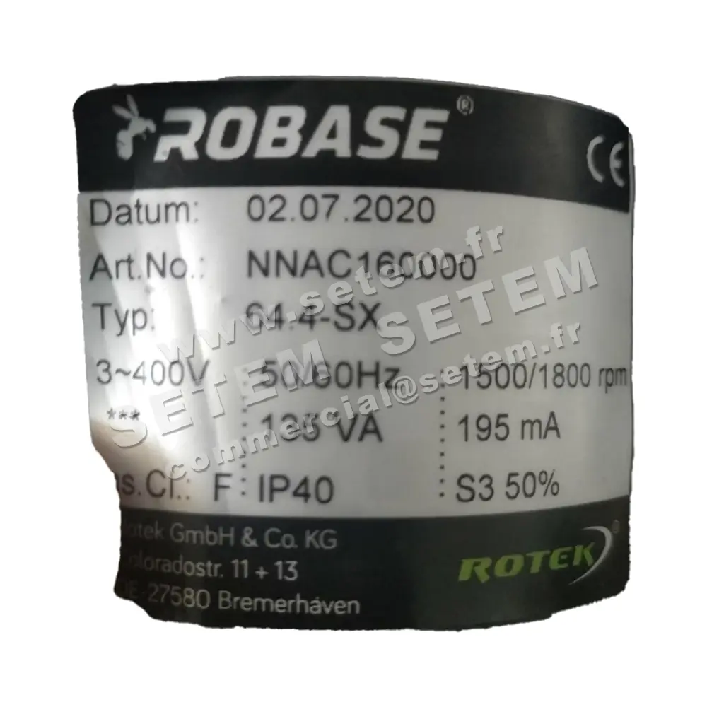 5781001111-MOTOREDUCTEUR 36.0-W1000.F-X 24V ROTEK A10649