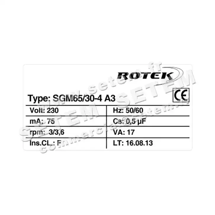 5781001381-MOTOREDUCTEUR SGM65/30.4A3 M230V ROTEK 2