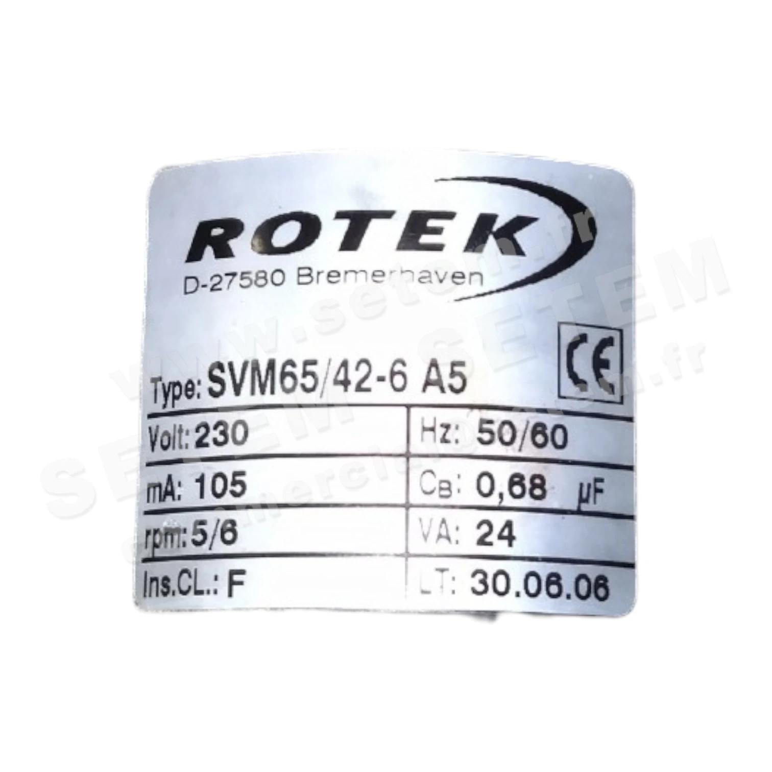 5781004125-MOTEUR ROTEK SVM65/42.6A5 M230V 2