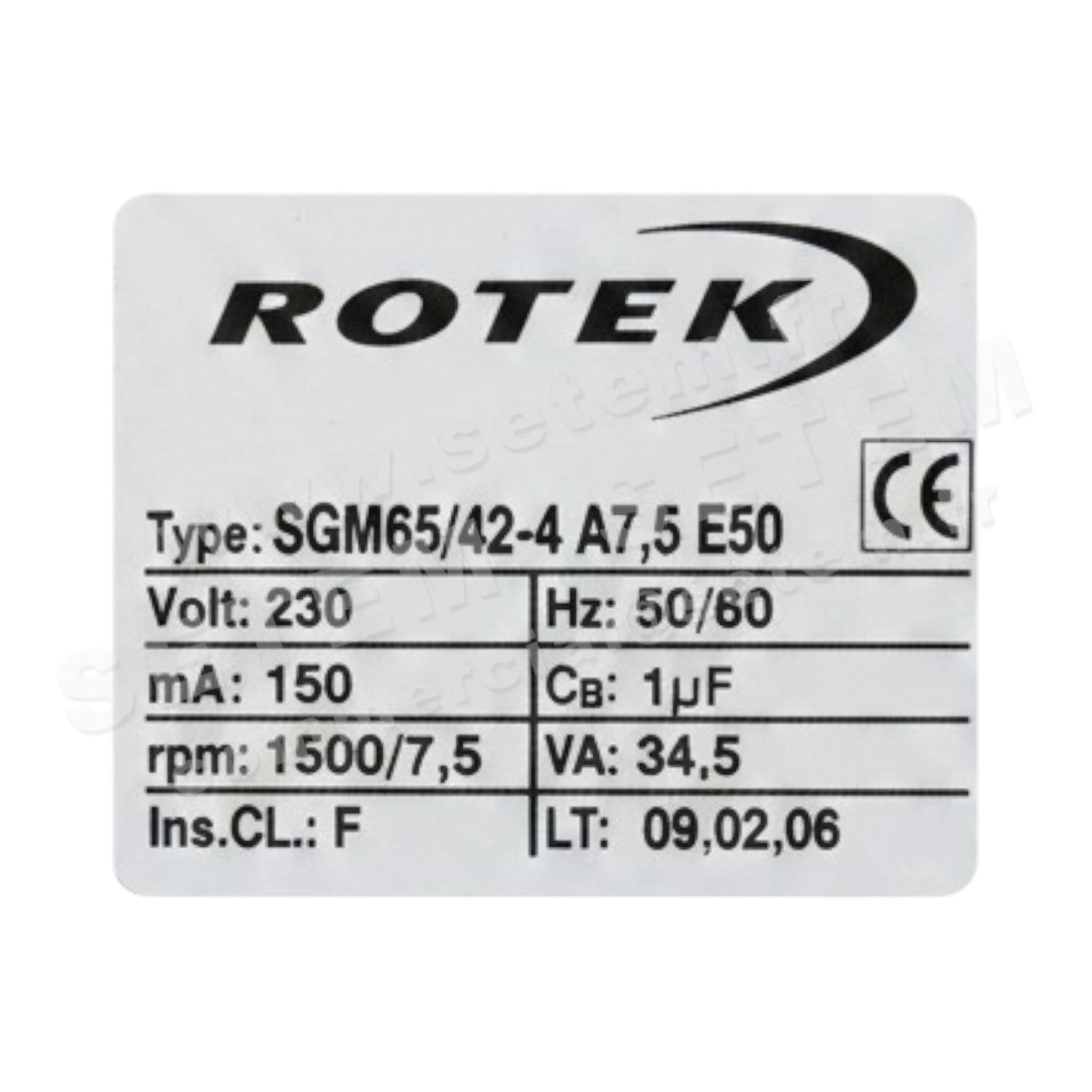 5781005447-MOTOREDUCTEUR SGM65/42.4.A7.5.E50 M230V ROTEK