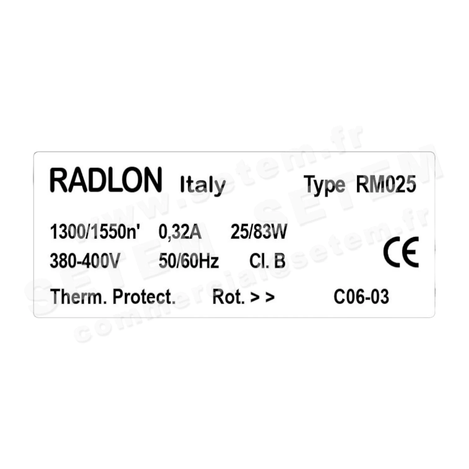 5801000255-MOTEUR RADLON RM 25W M380V 6