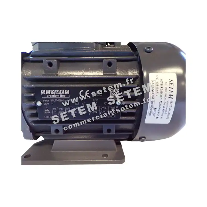 6006000040-MOTEUR ALMO 0.55KW 2P T230/400V HA71 B3 SPL71M2B40.H.PTC 4