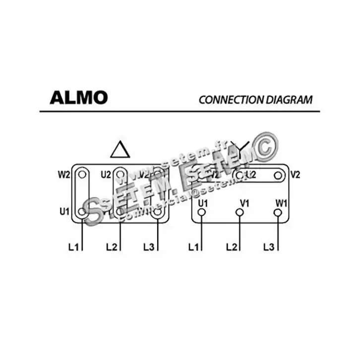 6006000120-MOTEUR ALMO 5.50KW 2P T230/400V HA112 B3 Q2E112M2C44 3