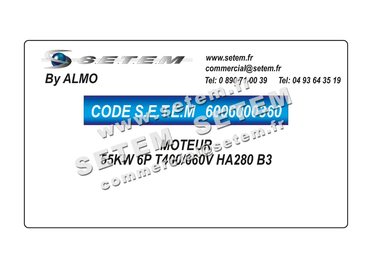 6006000360-MOTEUR ALMO 55KW 6P T400/660V HA280 B3