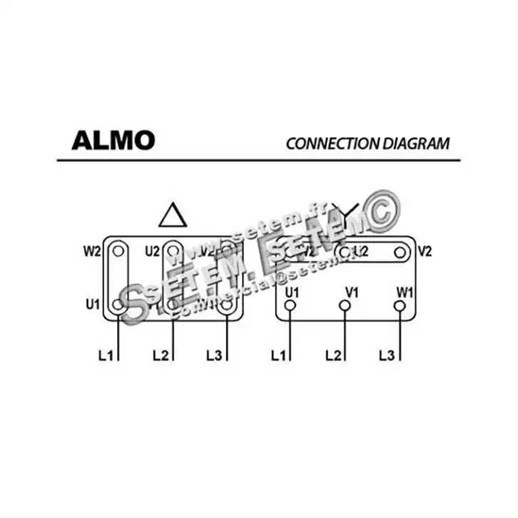 6006001081-MOTEUR ALMO 1.10KW 4P T230/400V HA90 B5 MH3.90S4 5
