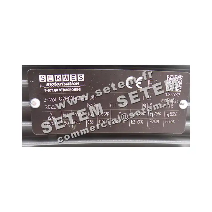 6006002055-MOTEUR ALMO 0.55KW 6P T230/400V HA80 B3 Q2H80M6B40.AP 2
