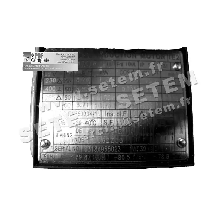 6006002090-MOTEUR ALMO 1.50KW 6P T230/400V HA100 B3 SM2.100L6PTC 3