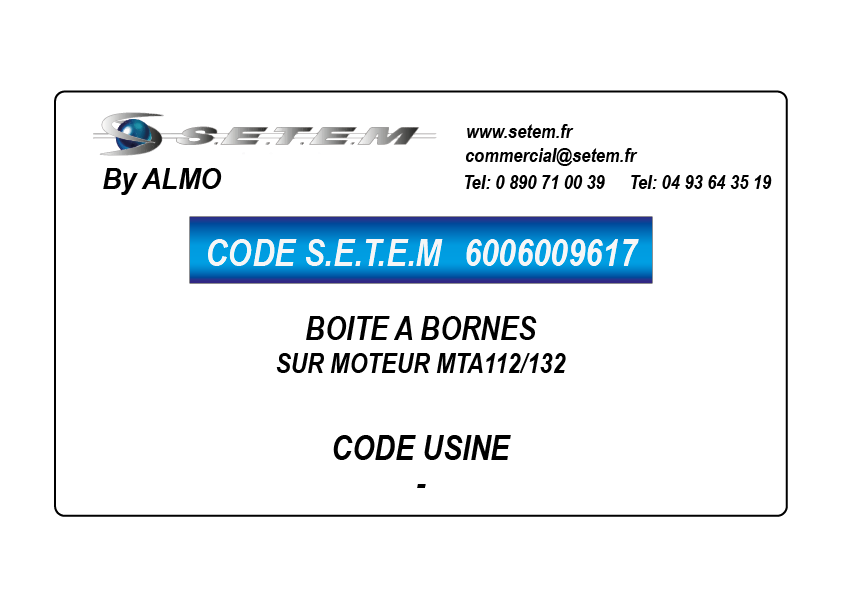 BOITE A BORNES SUR MOTEUR MTA112/132