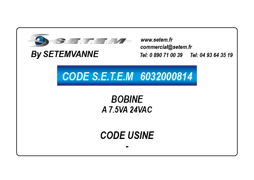 BOBINE A 7.5VA 24VAC  3
