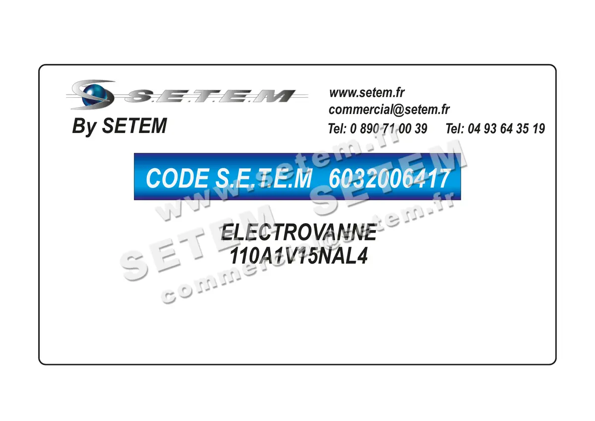 6032006417-ELECTROVANNE SETEM 110A1V15NAL4