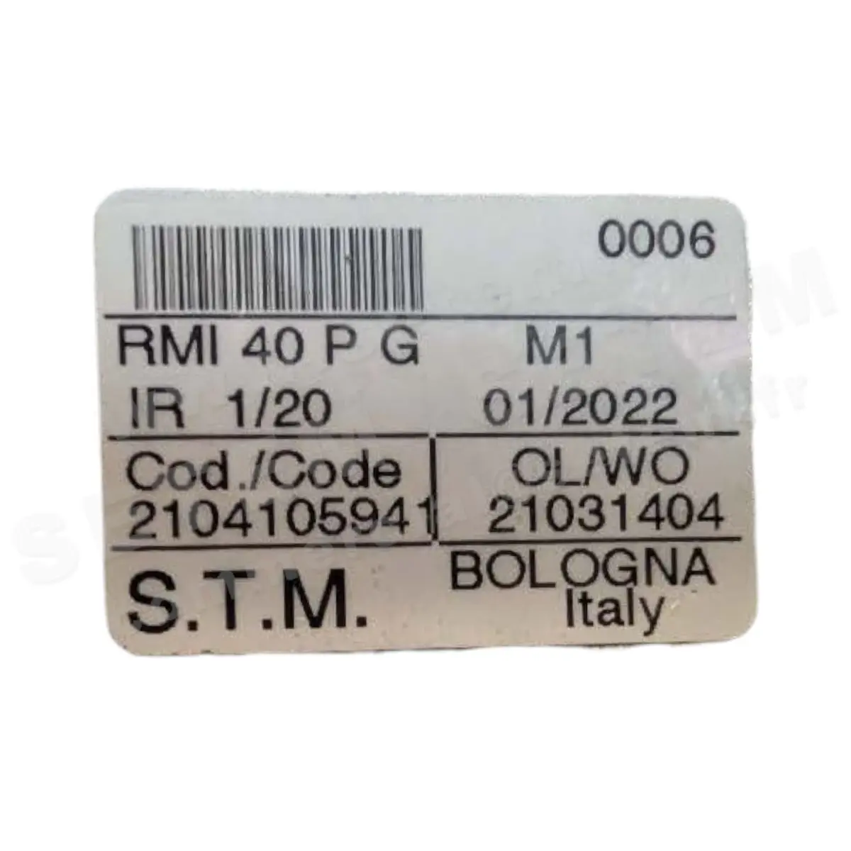 6092501256-REDUCTEUR STM RMI40PG M1 I=1/20 *2104105941*