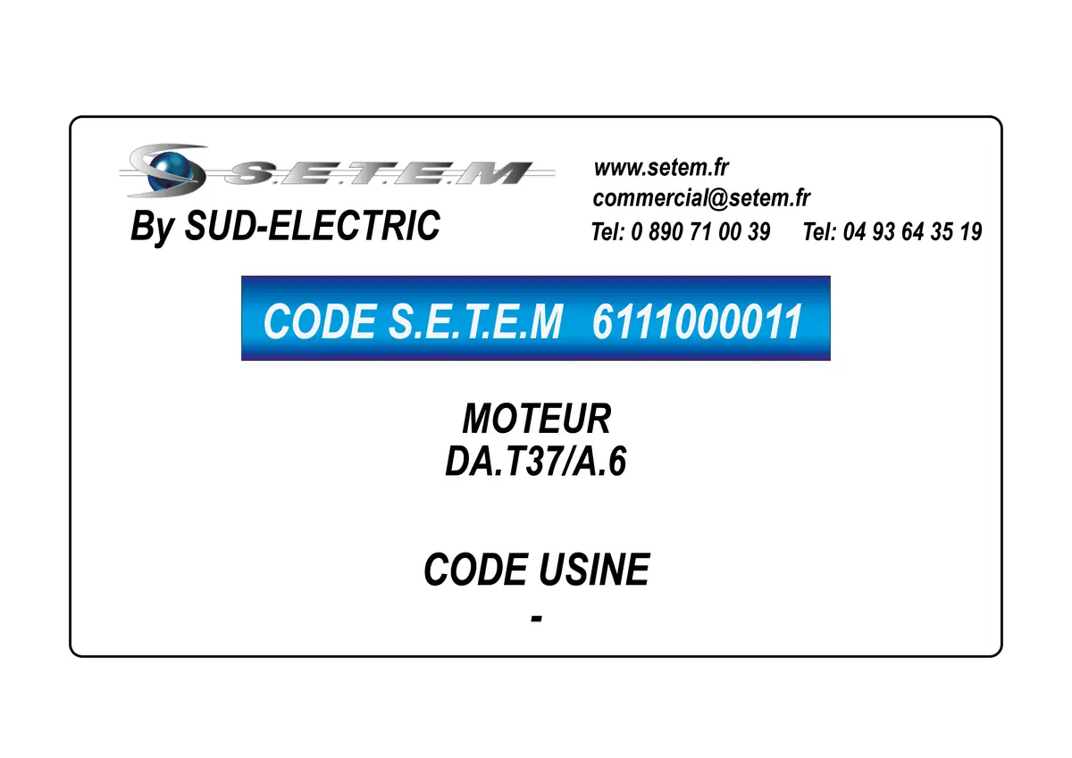6111000011-MOTEUR SUDELECTRI DA.T37/A.6