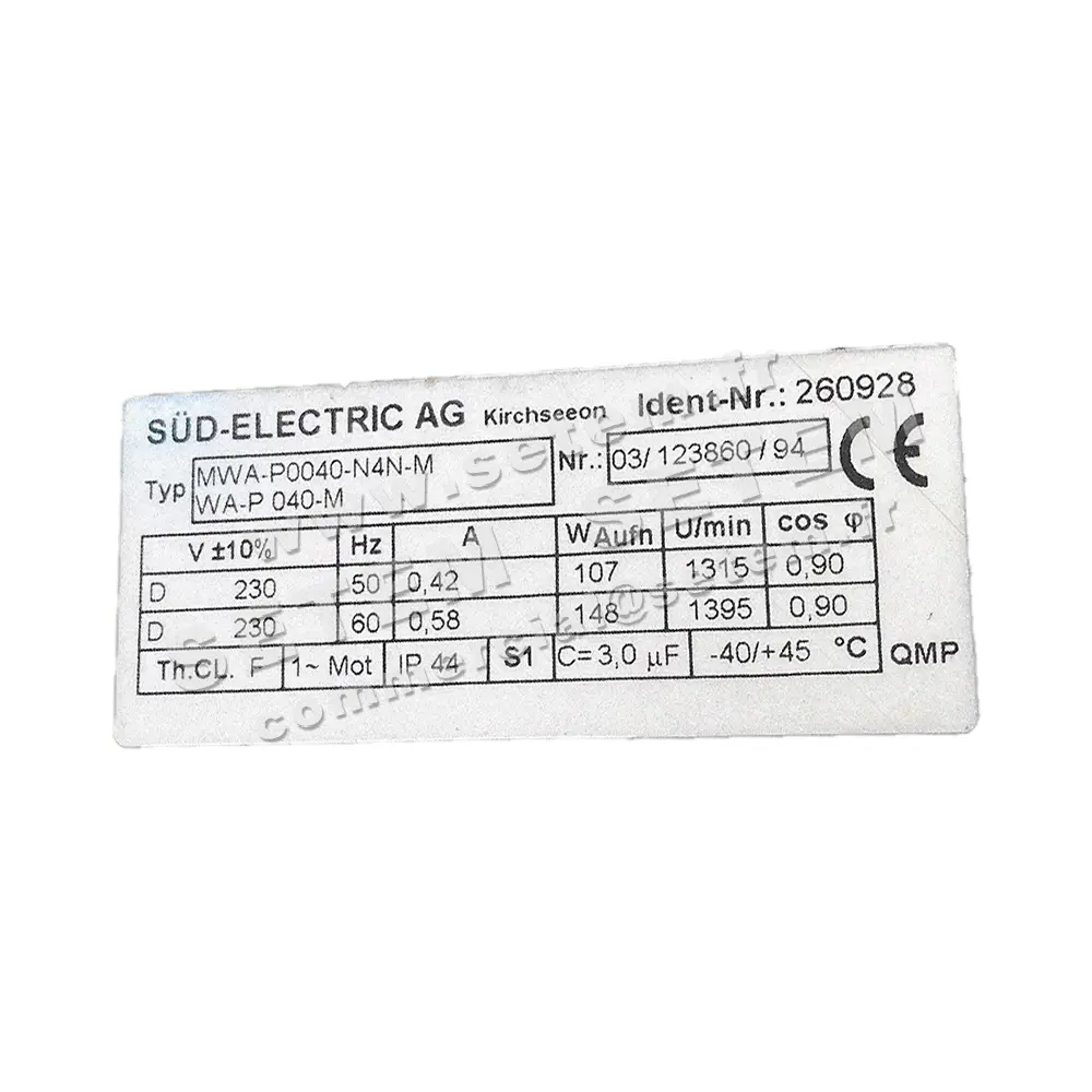 6111000020-MOTEUR SUDELECTRI MWA.P0040.N4N.M *260928*