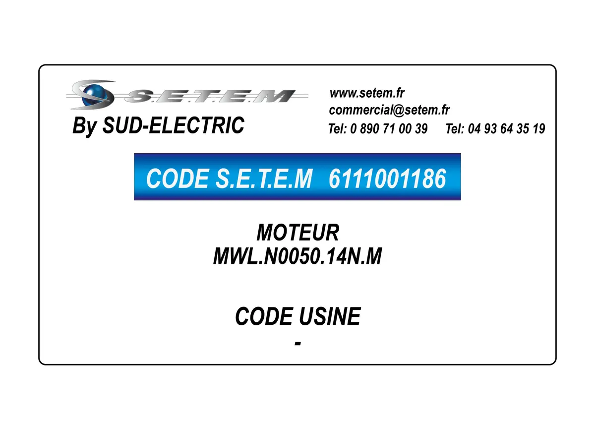 6111001186-MOTEUR SUDELECTRI MWL.N0050.14N.M