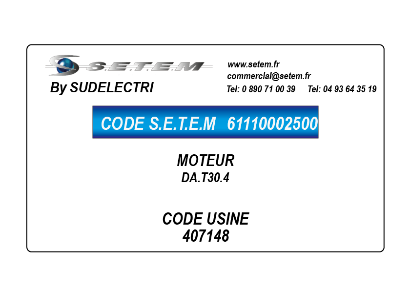 6111002500-MOTEUR SUDELECTRI DA.T30.4 *407148*