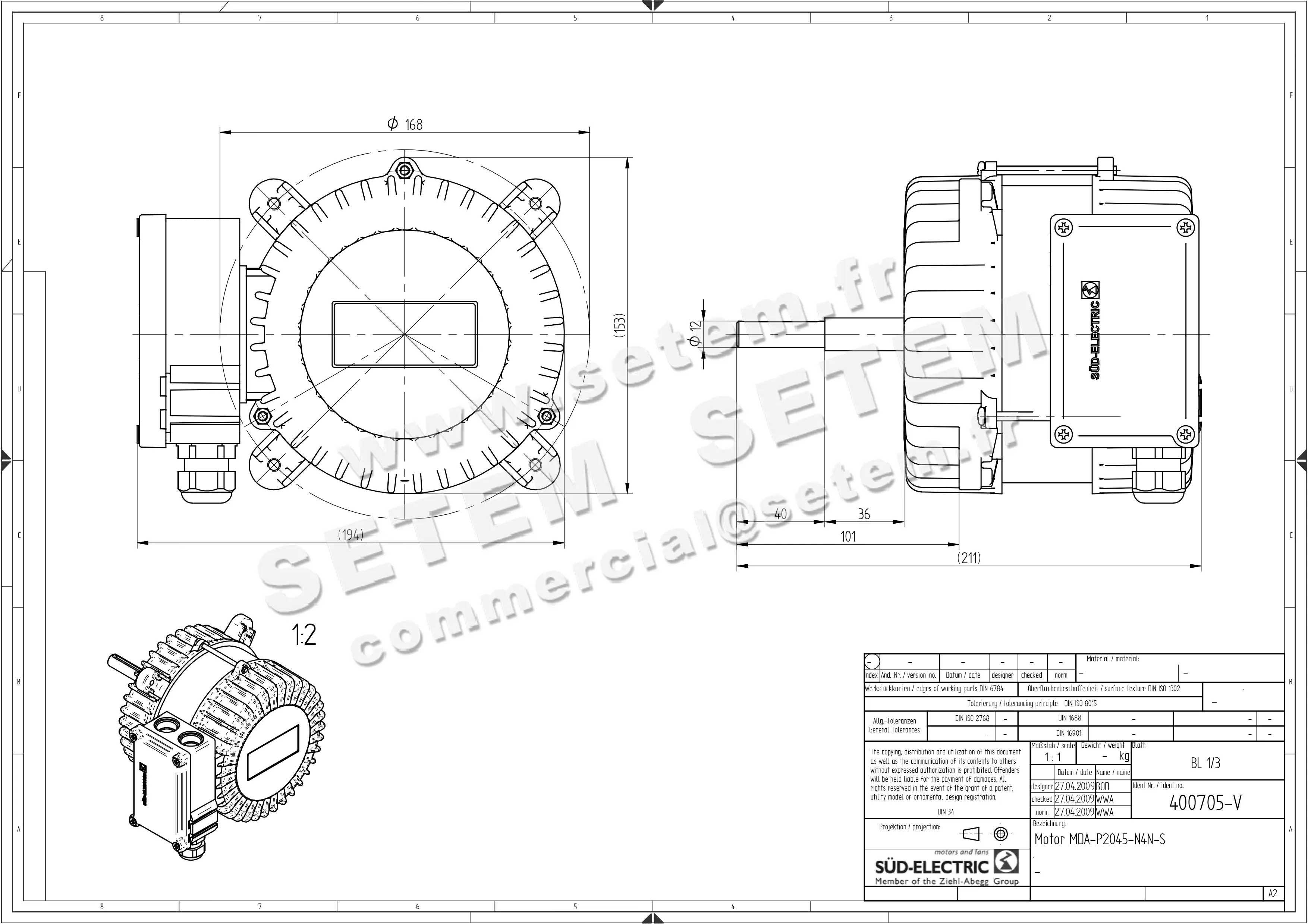 6111004007-MOTEUR SUDELECTRI MDA.P2445.N4N.S