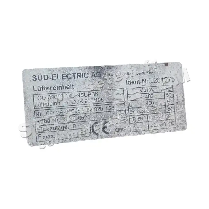 6111005412-VENTILATEUR SUDELECTRI LOD-090T3-140-NSUBSK "3371002" *261275* 2