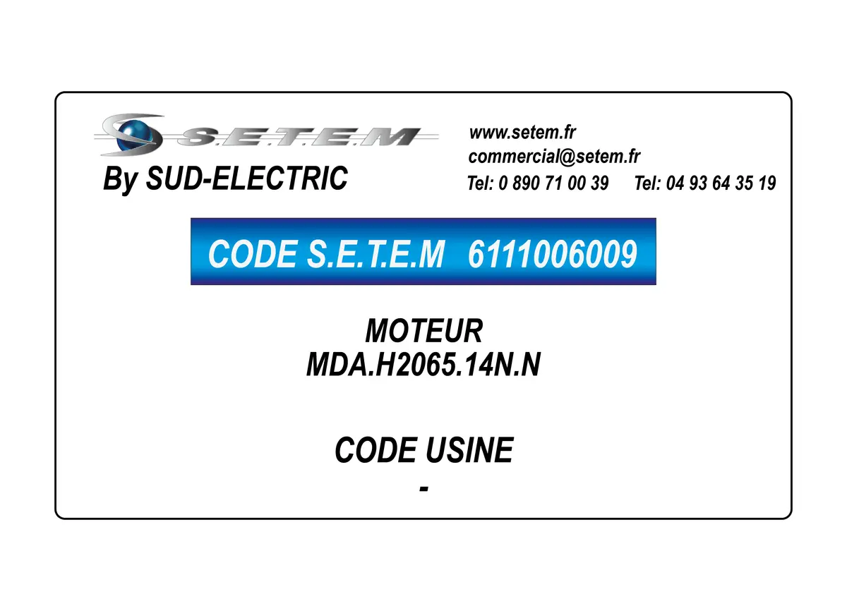 6111006009-MOTEUR SUDELECTRI MDA.H2065.14N.N