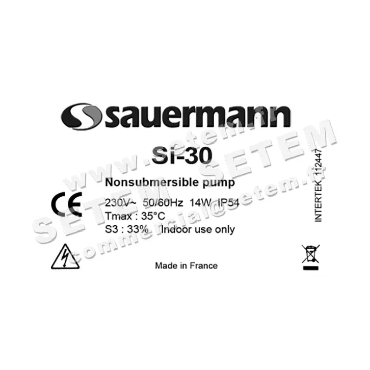 6113003110-POMPE SAUERMANN SI30 2