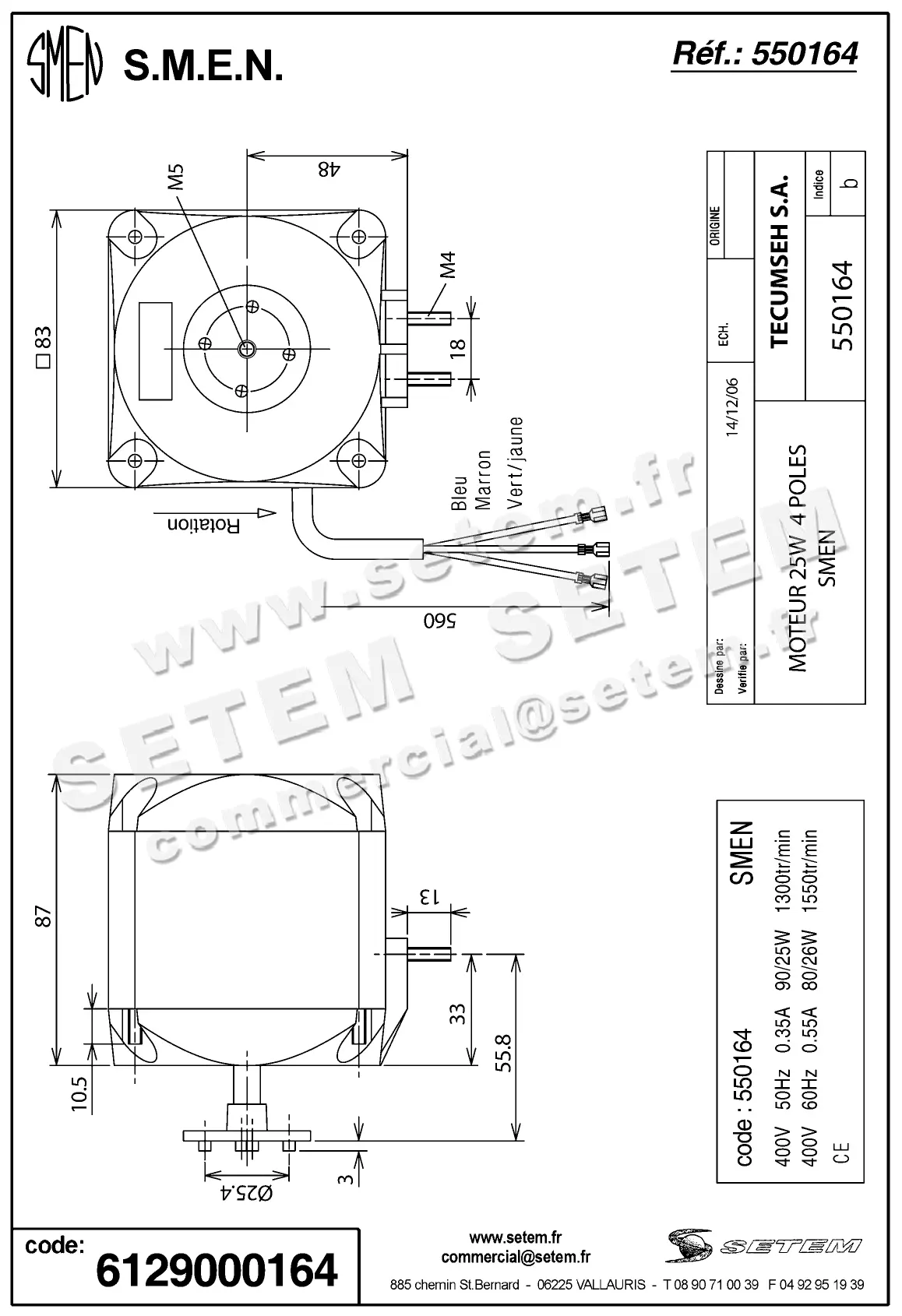 6129000164-MOTEUR SMEN "550164" 4