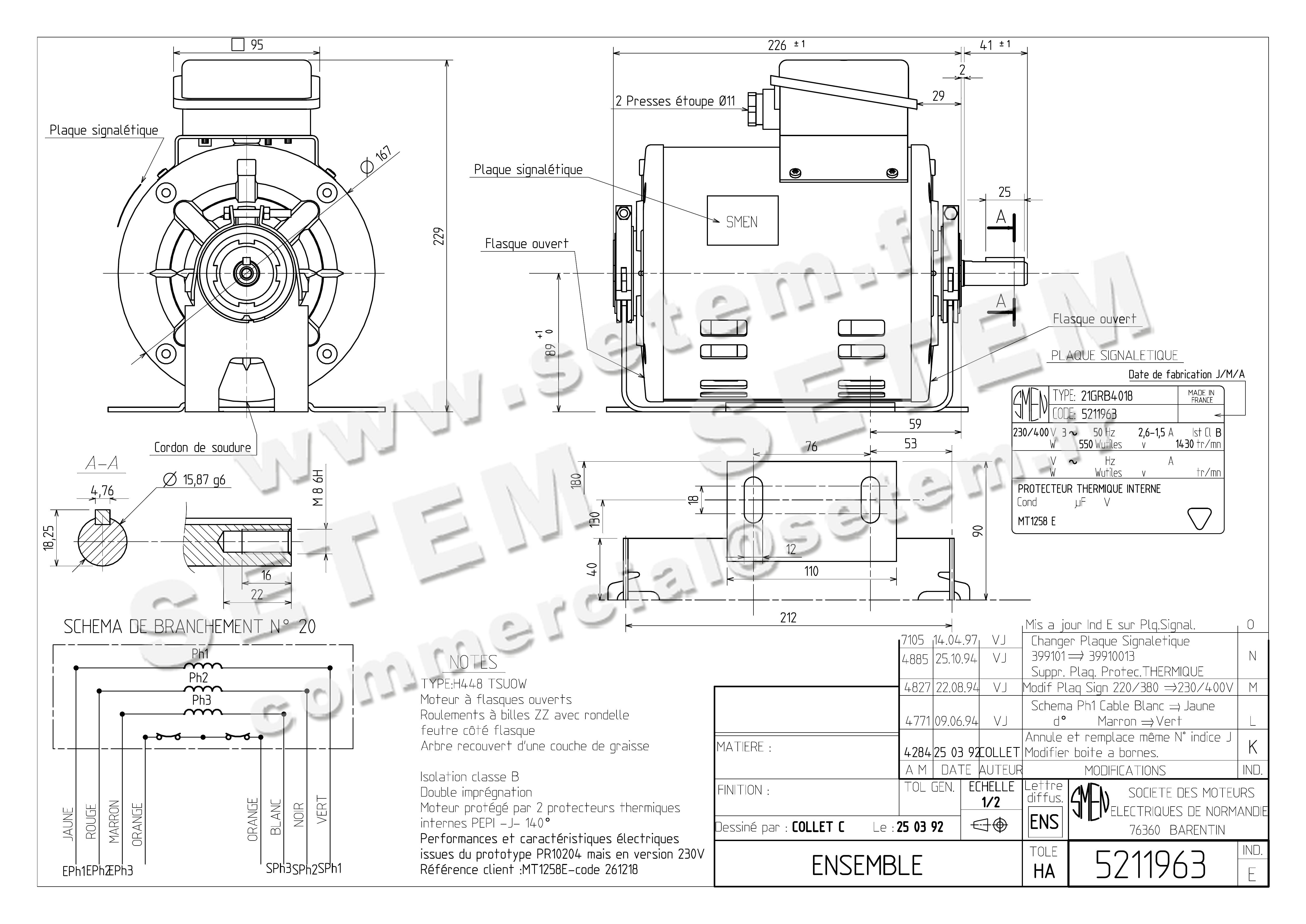 6129001963-MOTEUR SMEN 21GRB4018 "MT1258E" *5211963*