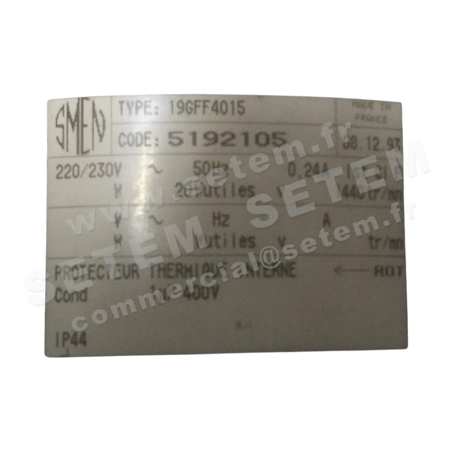 6129002105-MOTEUR SMEN 19GFF4015 *5192105*