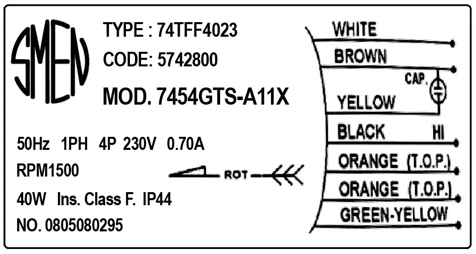6129002119-MOTEUR SMEN 7454GTS.A11X 74TFF4023 *5742800* 2