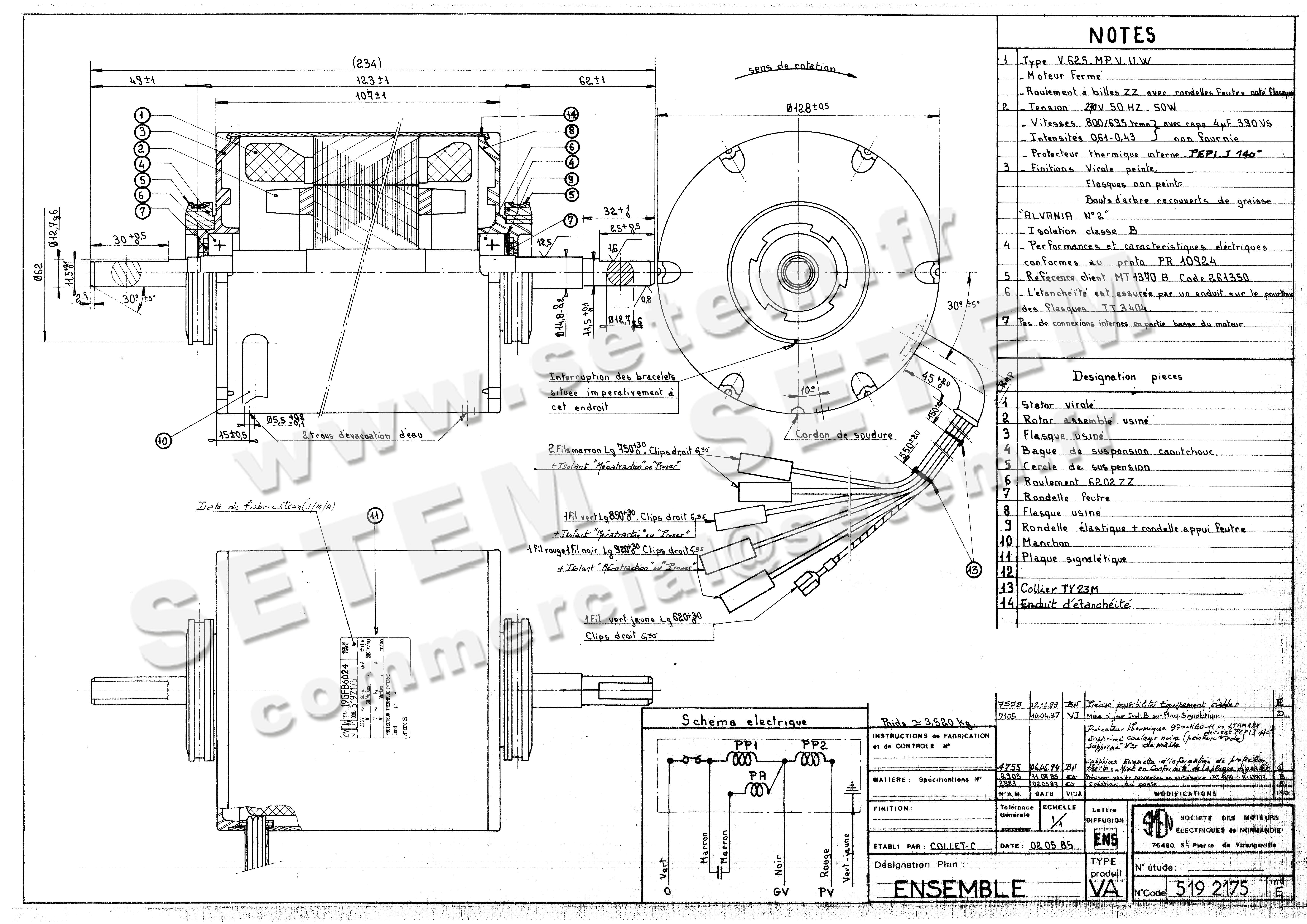 6129002175-MOTEUR SMEN "MT1370" *5192175*