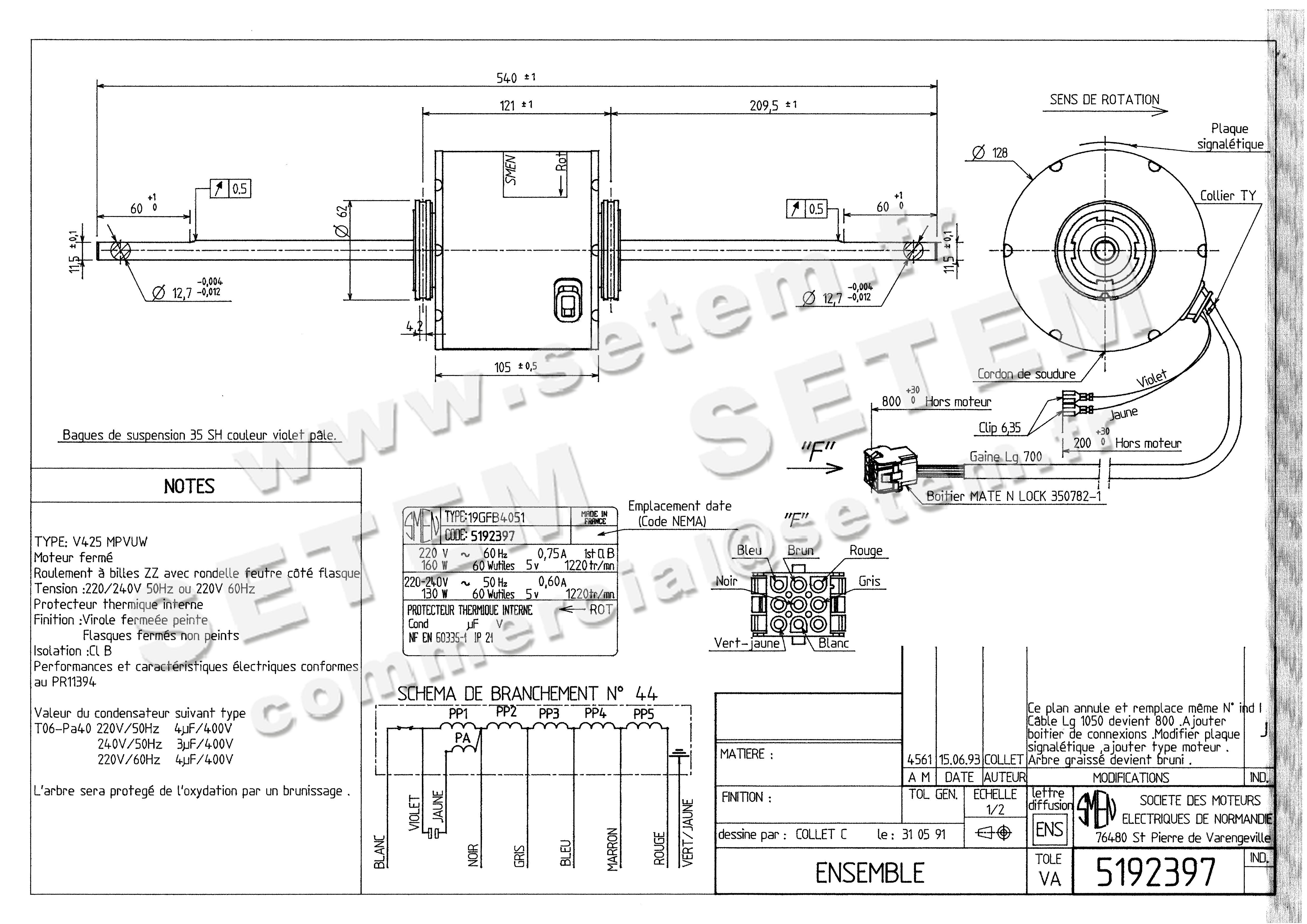 6129002397-MOTEUR SMEN 19GFB4051 *5192397*