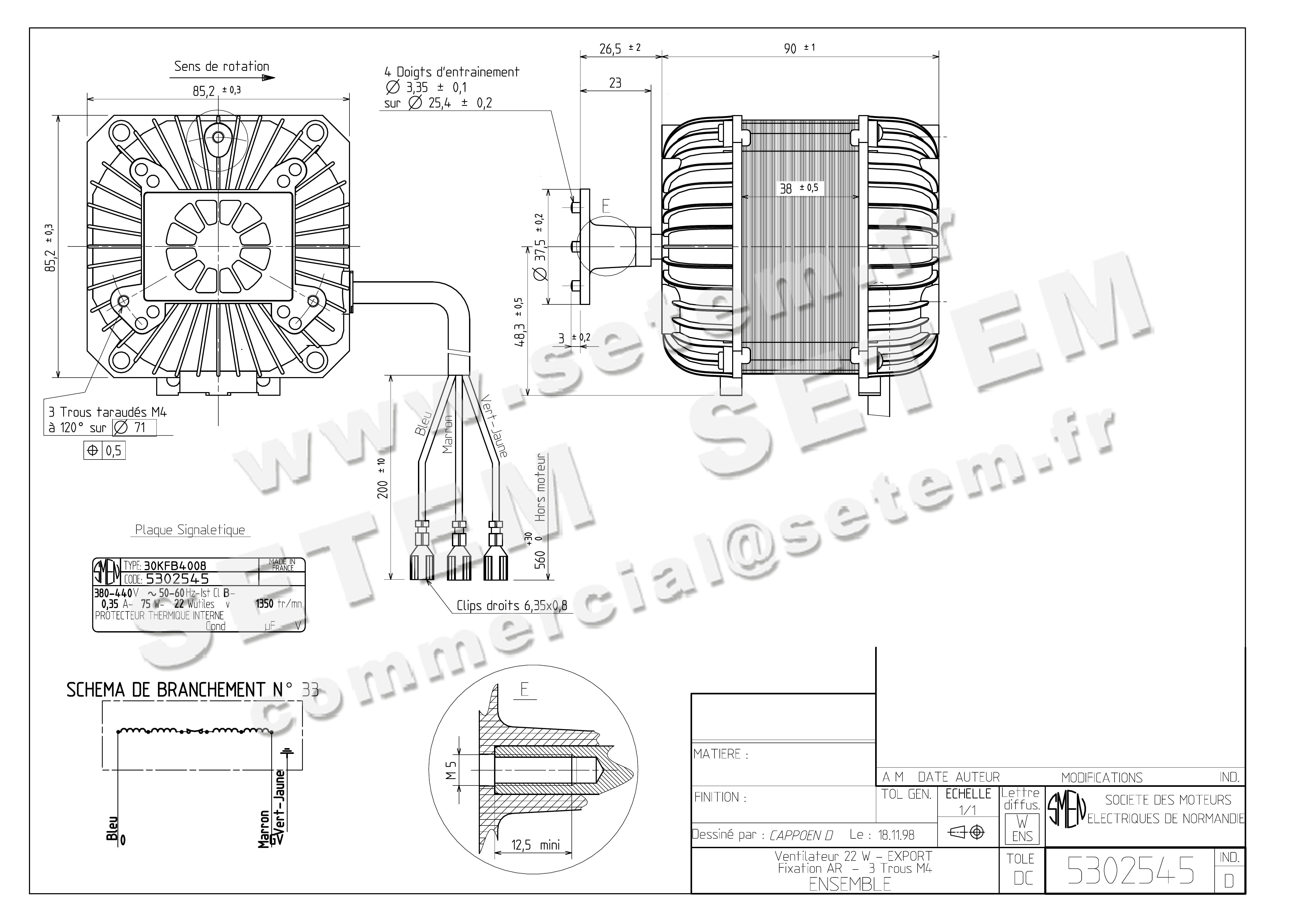 6129002545-MOTEUR SMEN 30KFB4008 *5302545*