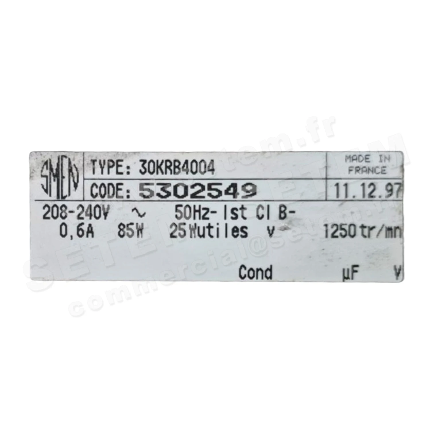 6129002549-MOTEUR SMEN 30KRB4004 *5302549* 2