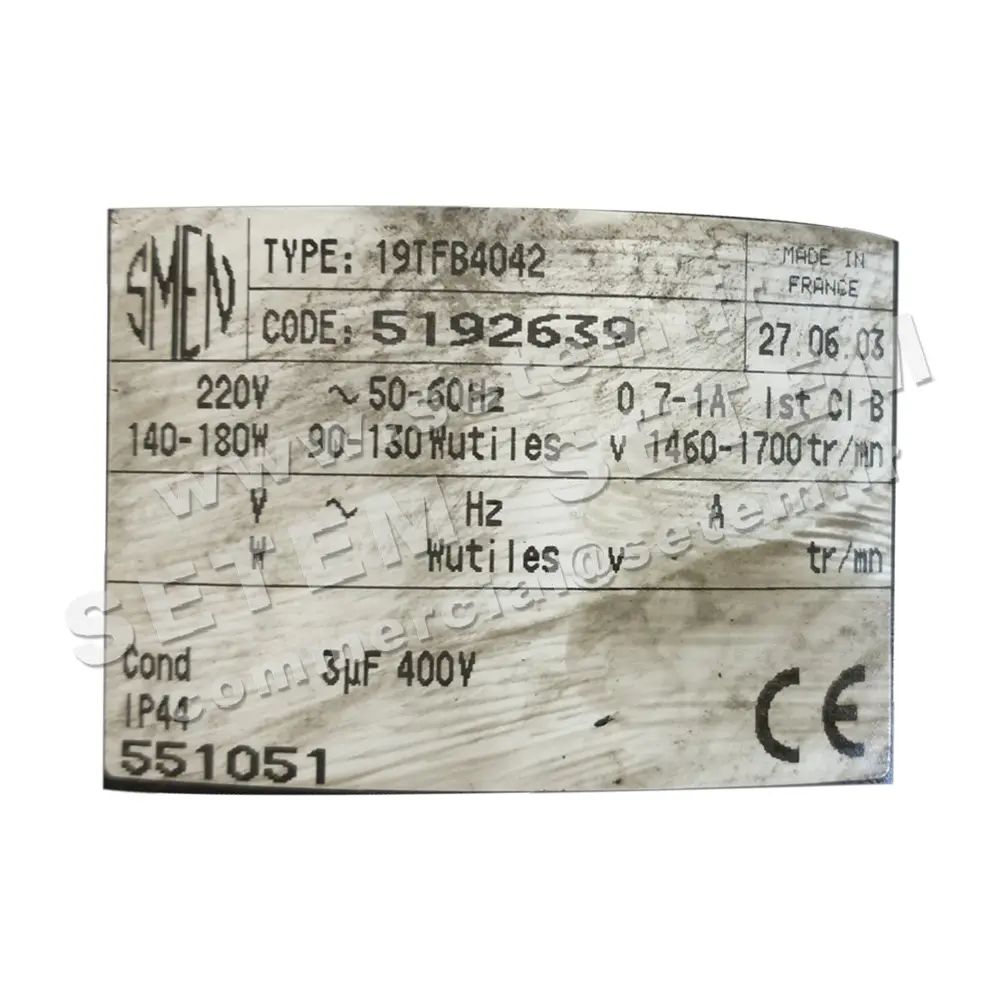 6129002639-MOTEUR SMEN 19TFB4042 "551051" *5192639*