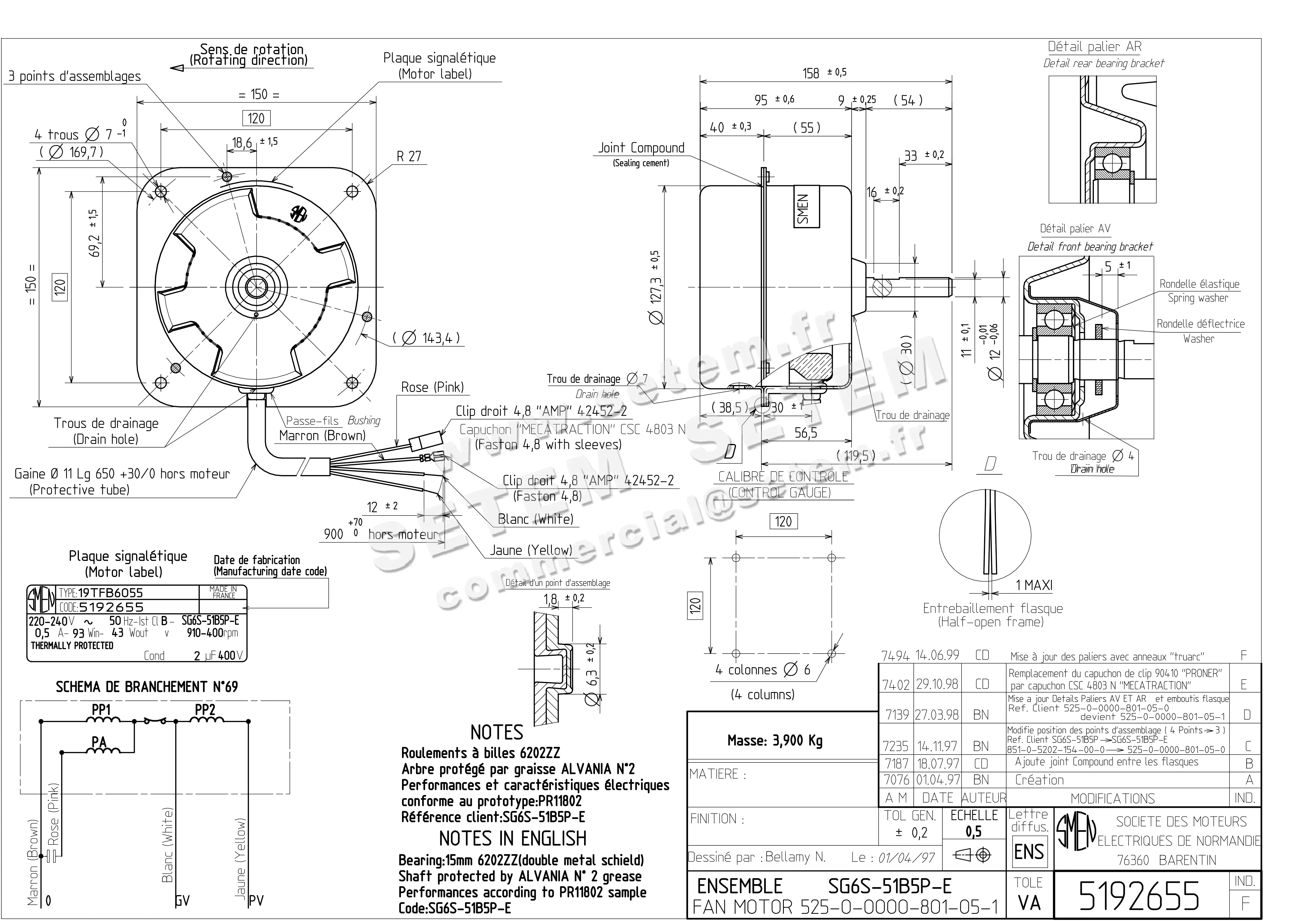 6129002655-MOTEUR SMEN 19TFB6055 *5192655* 2