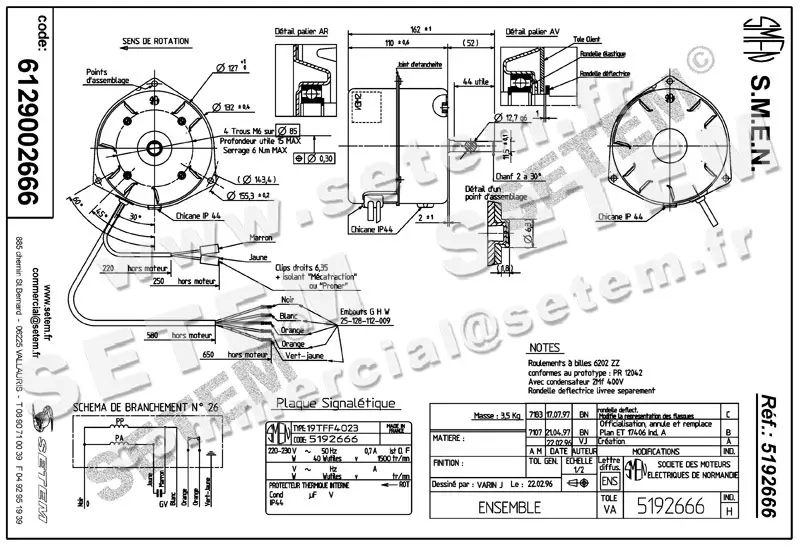 6129002666-MOTEUR SMEN 19TFF4023 *5192666* 2
