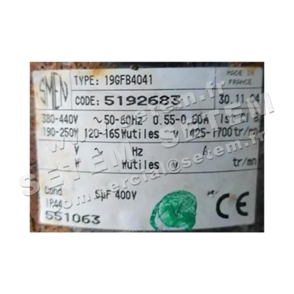 6129002683-MOTEUR SMEN 19GFB4041 "551063" *5192683*