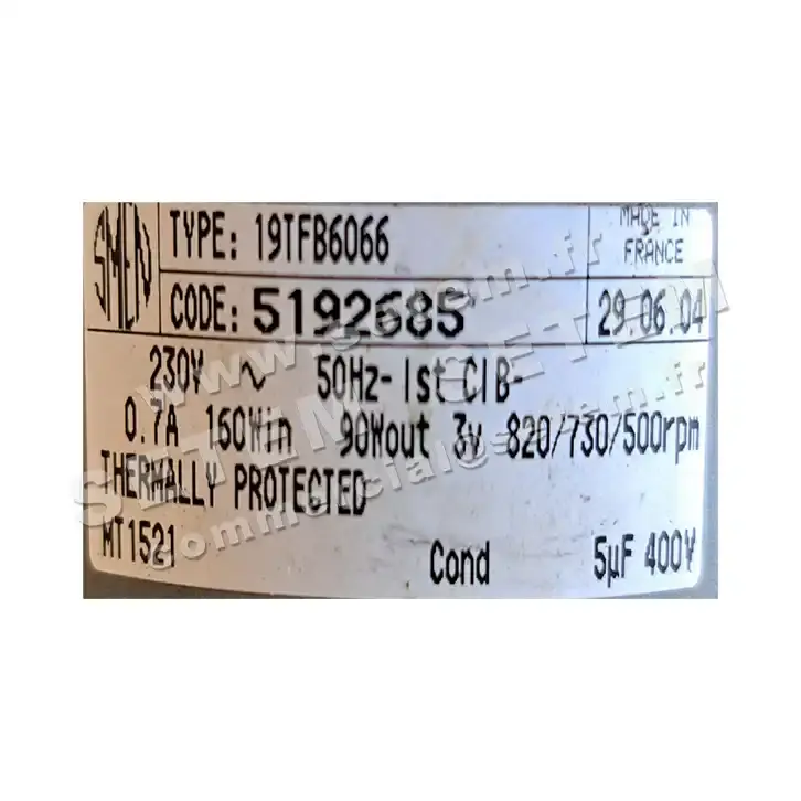 6129002685-MOTEUR SMEN 19TFB6066 "MT1521" *5192685* 2