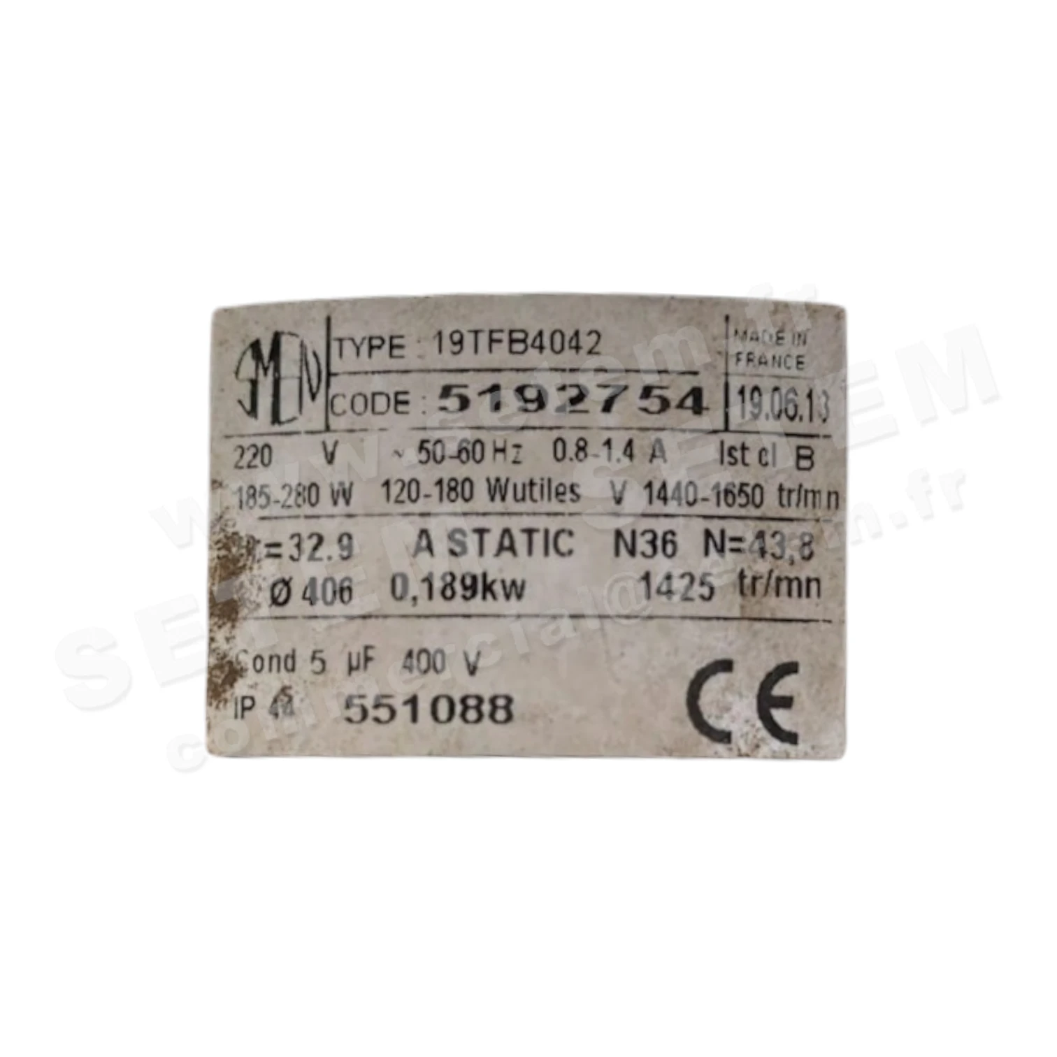 6129002754-MOTEUR SMEN 19TFB4042 "551088" *5192754*