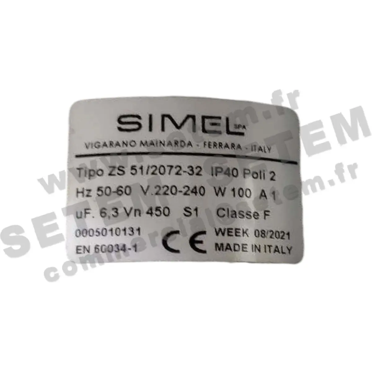 6132001122-VENTILATEUR SIMEL ZS 51/2072-32 IP40 50-60Hz 220-240V 100W A1