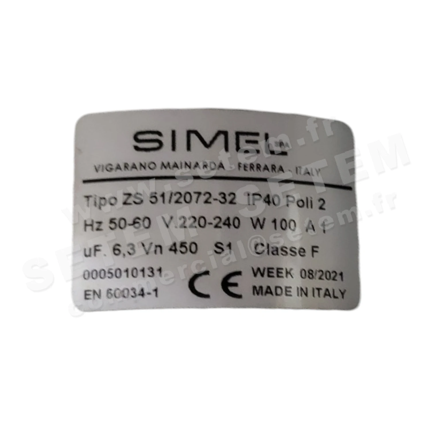 6132001122-VENTILATEUR SIMEL ZS 51/2072-32 IP40 50-60Hz 220-240V 100W A1 2