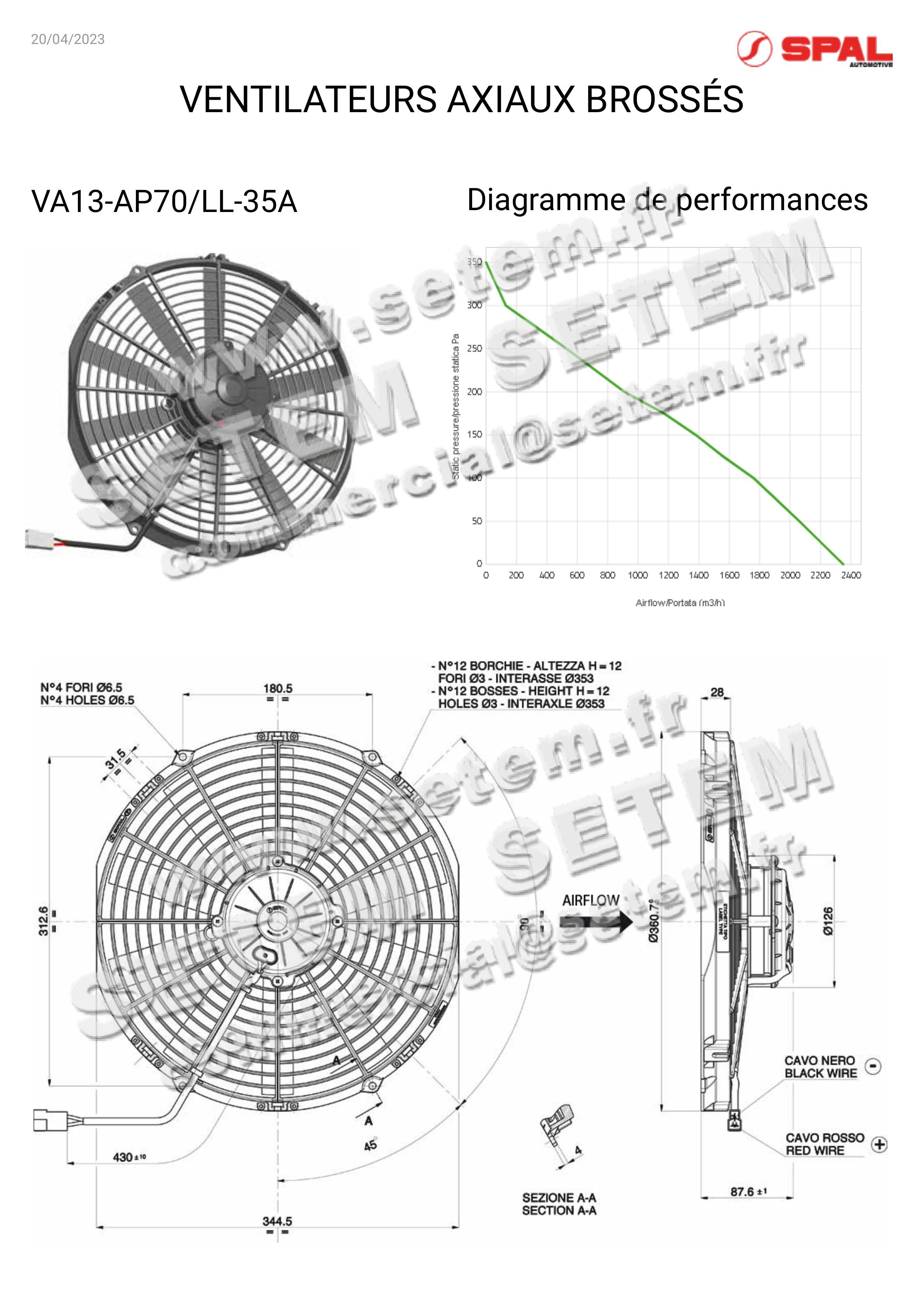 6169005341-VENTILATEUR SPAL VA13-AP70/LL-35A