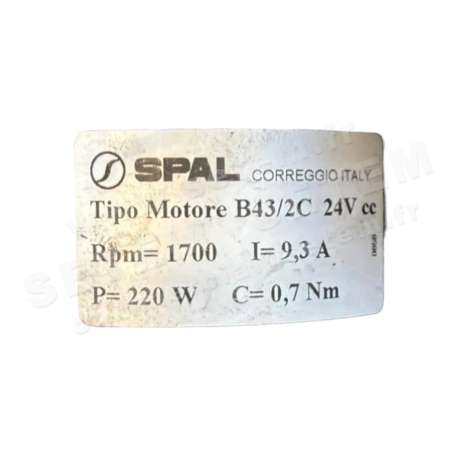 6169005885-MOTEUR SPAL B43/2C 24VDC