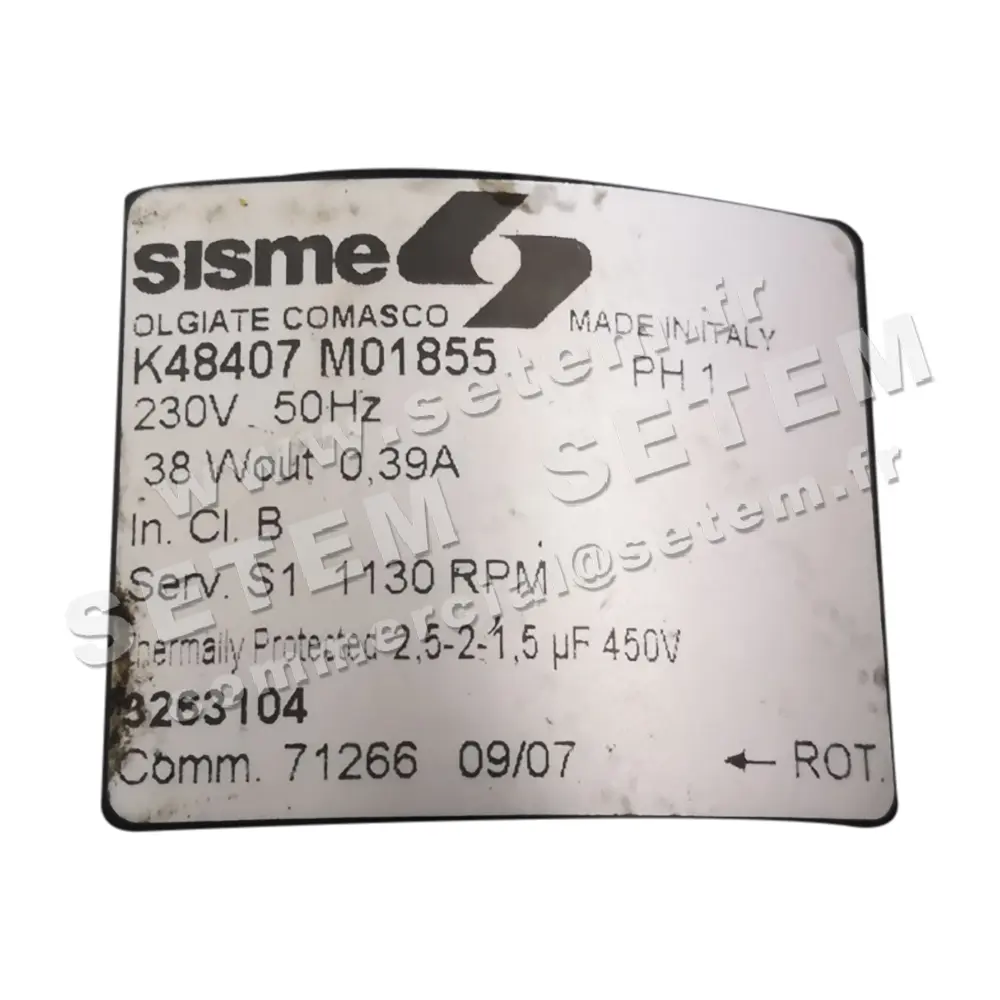 6185000043-MOTEUR SISME K48407M01855 "3263104"