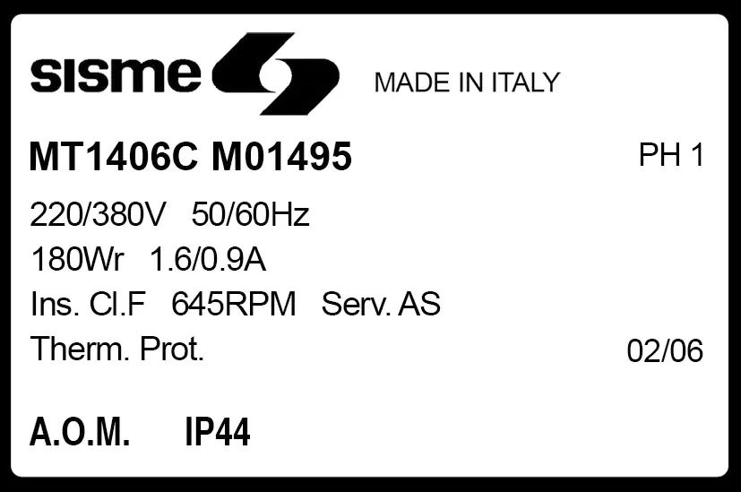 6185000069-MOTEUR SISME MO1495 "MT1406C" 2