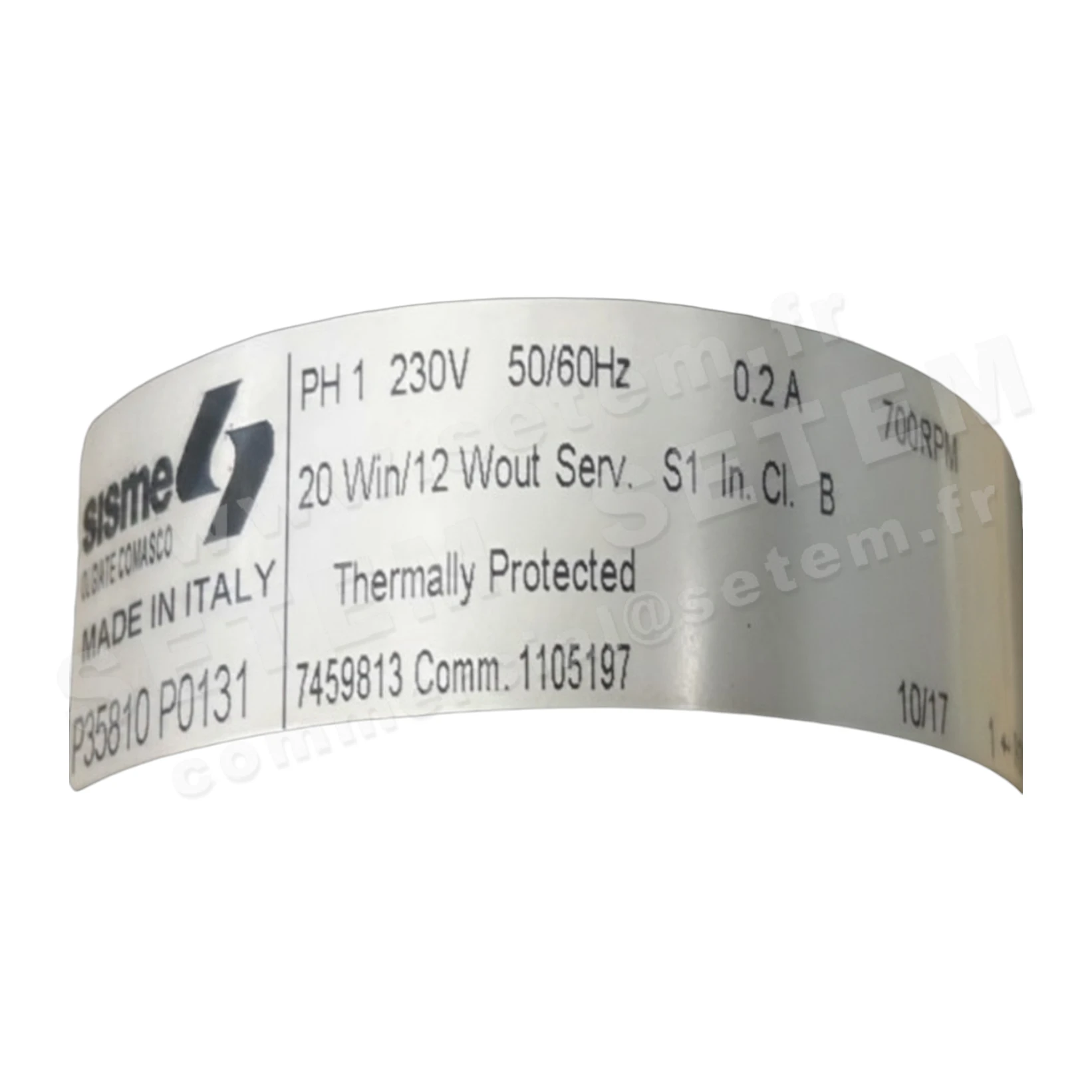 6185000076-MOTEUR SISME P35810P0131 "7459813" 2