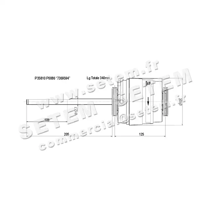6185000086-MOTEUR SISME P35810P0086 "7369594" 3