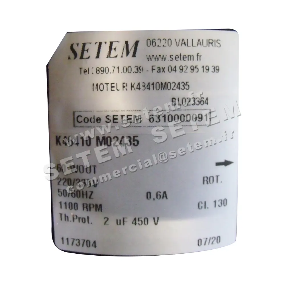 6185000091-MOTEUR SISME K48410M02435 7