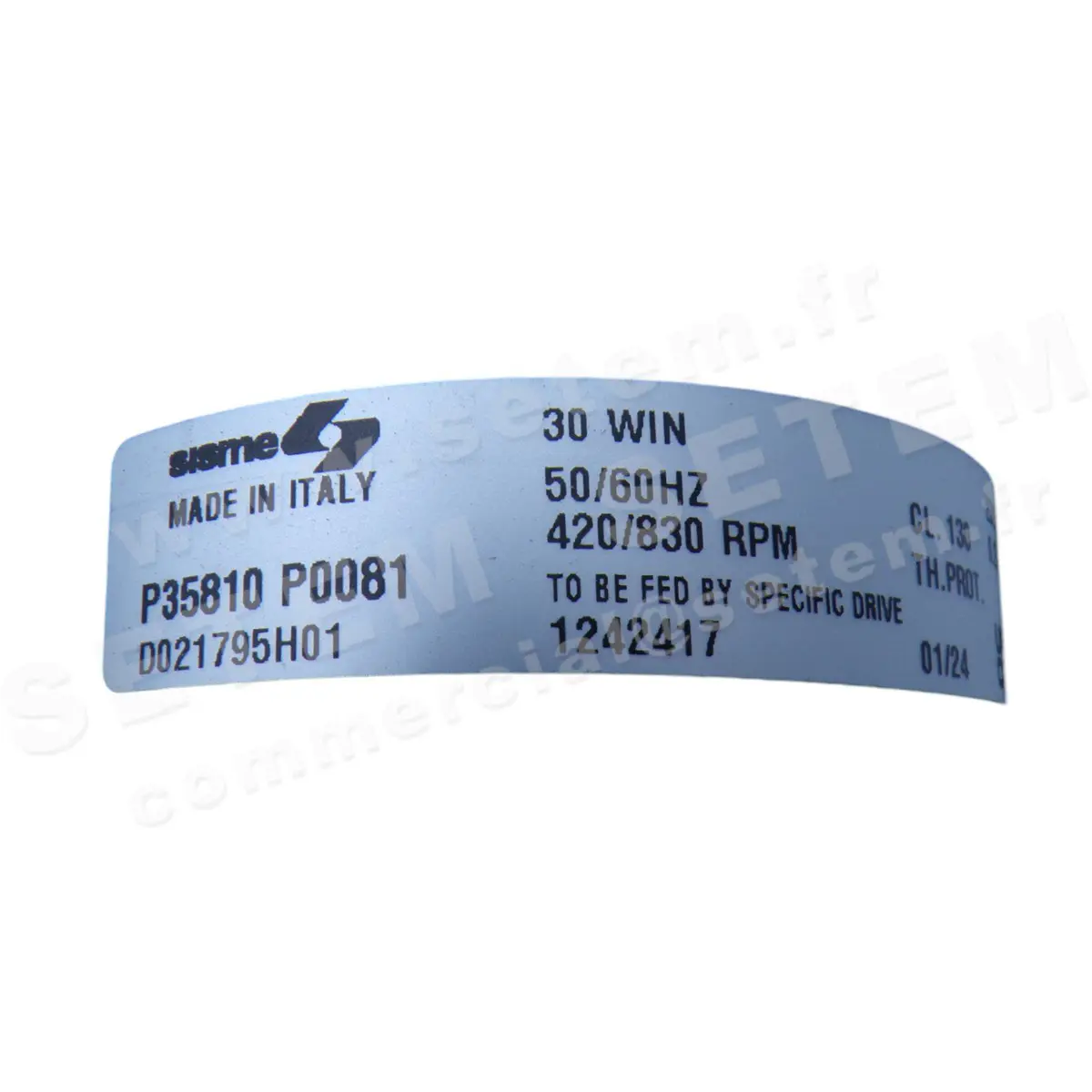 6185000098-MOTEUR SISME P35810P0081 "D021795H01"