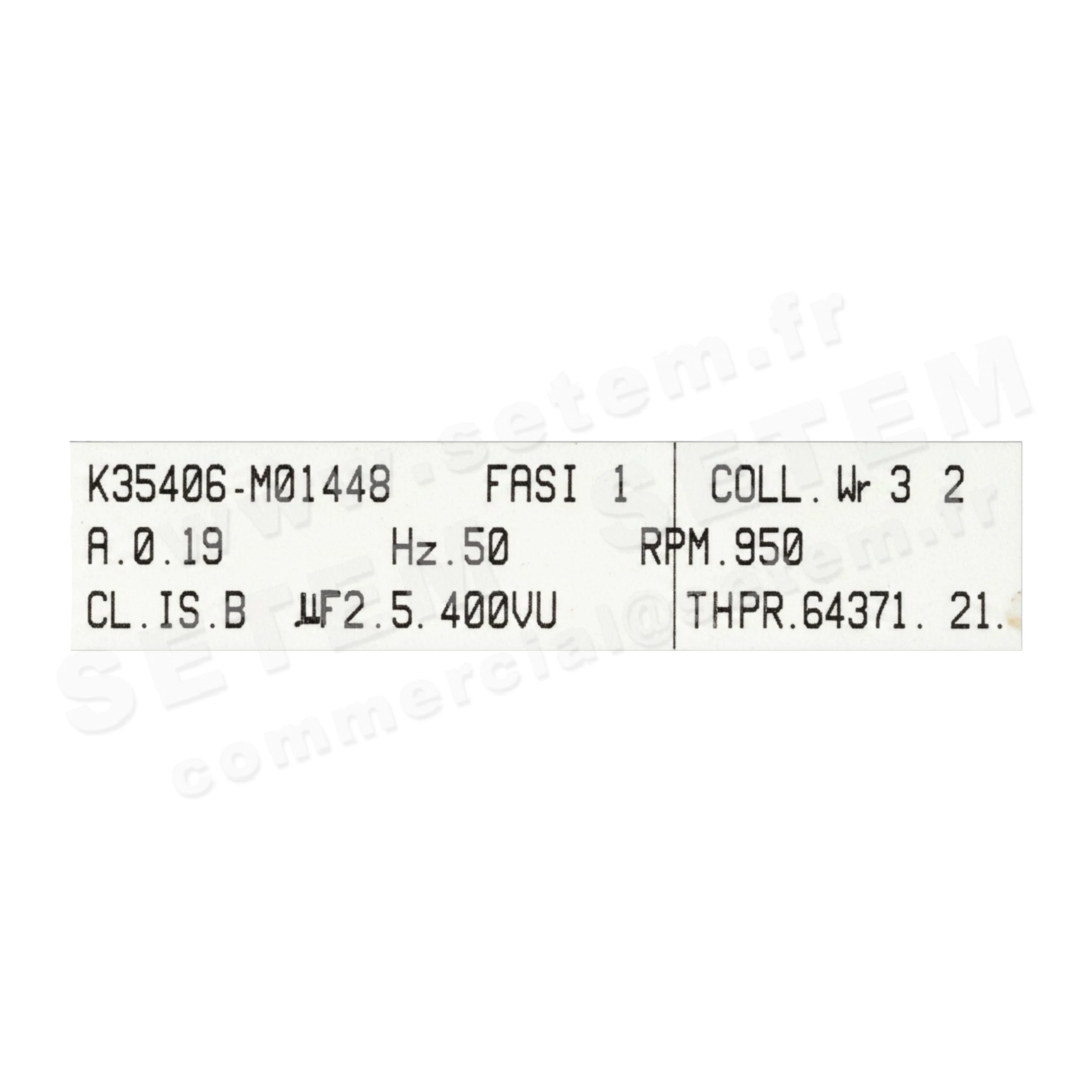 6185000237-MOTEUR SISME K35406M01448
